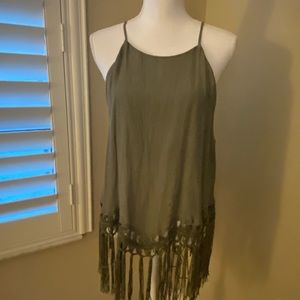 Olive - Fringed tank top by Mustard Seed from Buckle